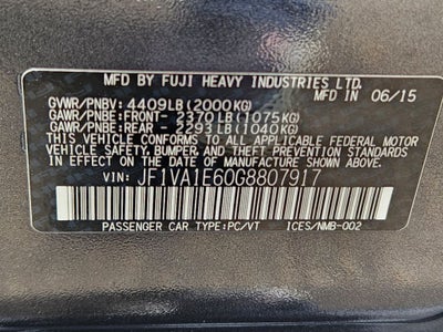 2016 Subaru WRX Premium
