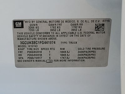 2015 Chevrolet Silverado 1500 LTZ 2LZ