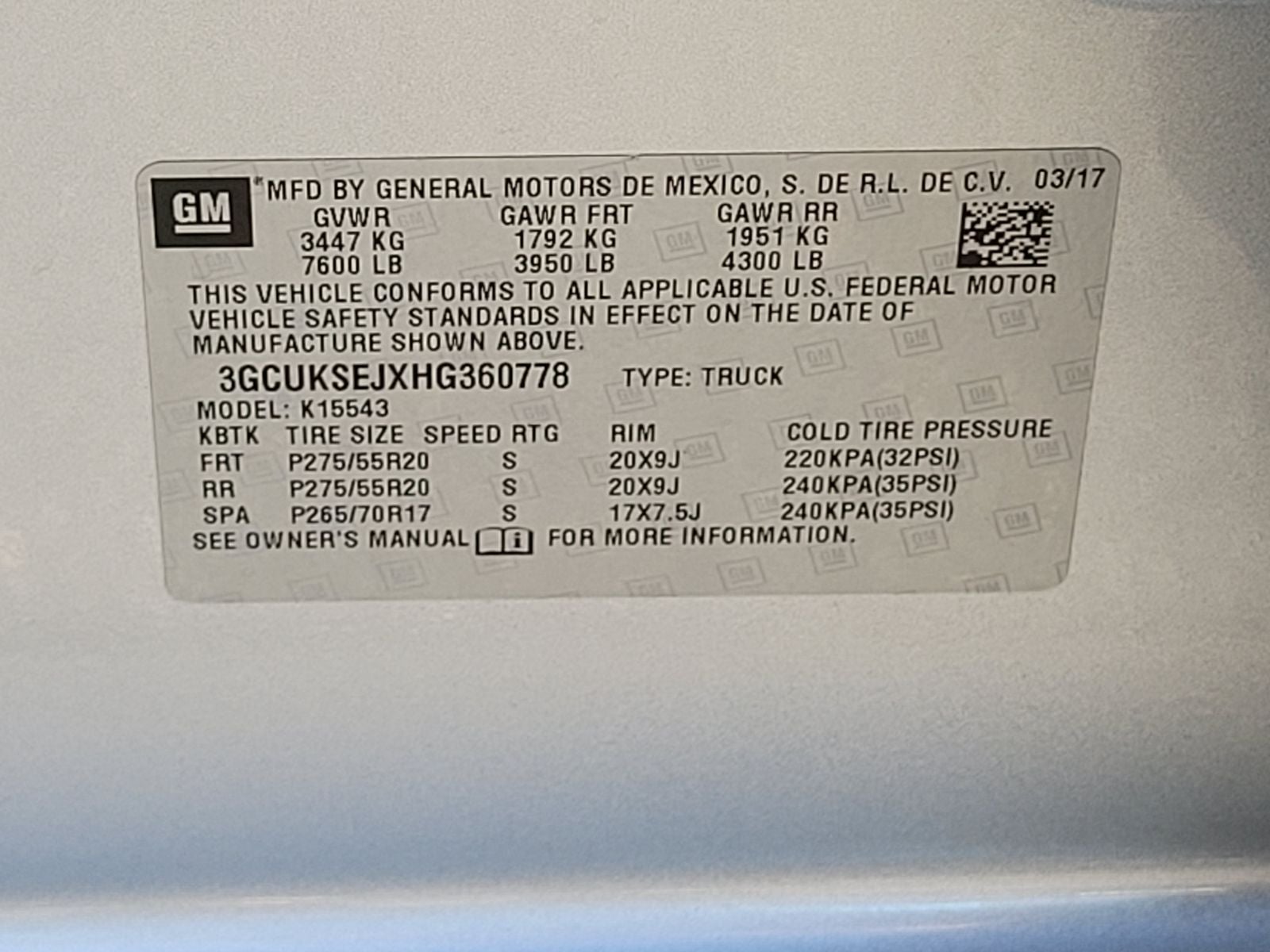 2017 Chevrolet Silverado 1500 LTZ 1LZ