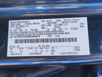 2021 Ford F-150 Limited