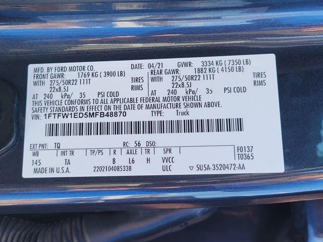 2021 Ford F-150 Limited