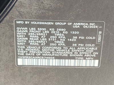 2024 Volkswagen Atlas 2.0T SEL Premium R-Line