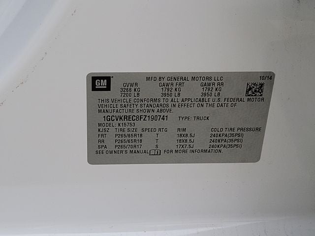 2015 Chevrolet Silverado 1500 LT LT2