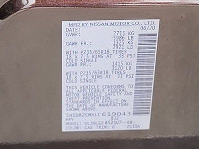 2020 Nissan Pathfinder SL