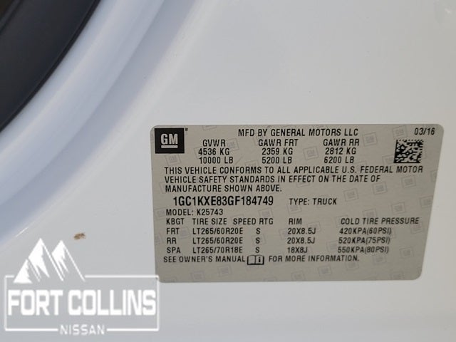 2016 Chevrolet Silverado 2500HD High Country