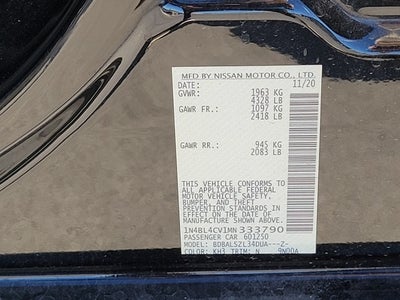 2021 Nissan Altima 2.5 SR