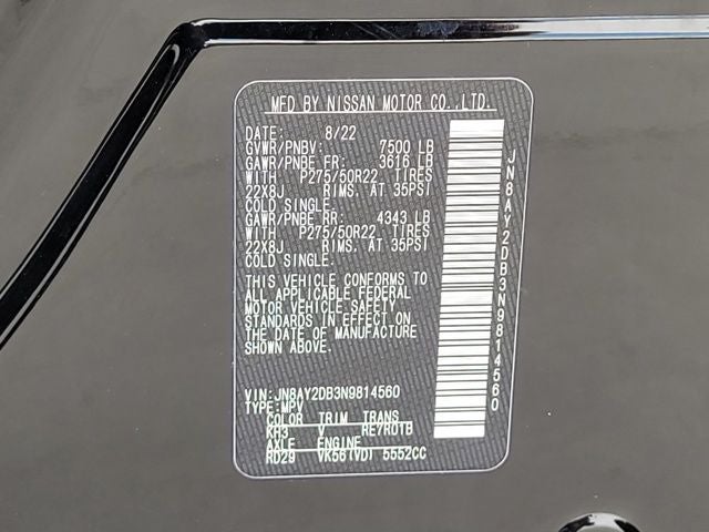 2022 Nissan Armada Platinum