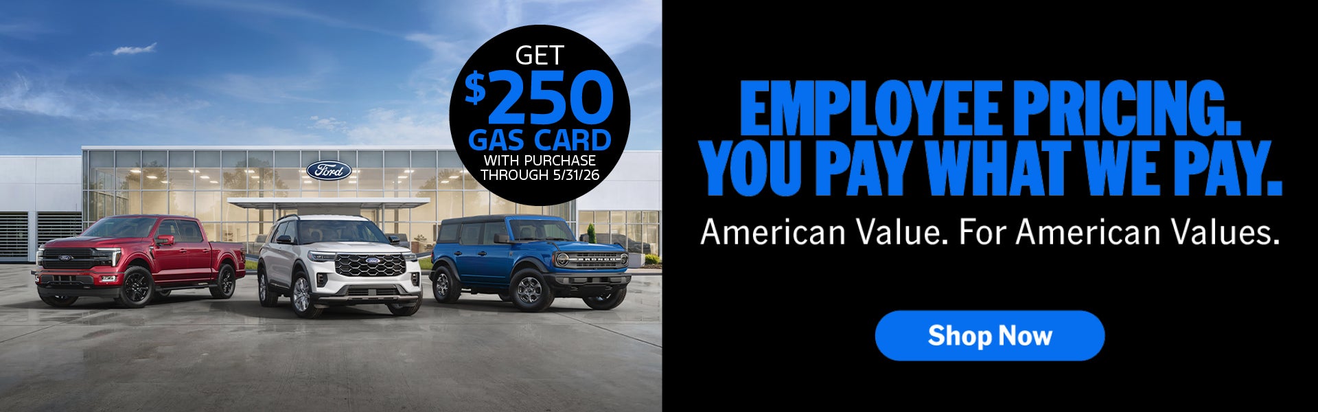 employee pricing + gift card
